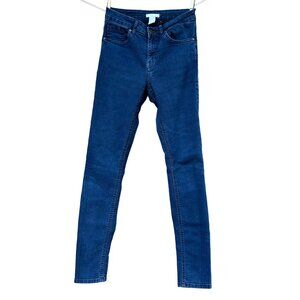 H&M Dark Blue Skinny Mid Rise Stretch Jeans Size 4